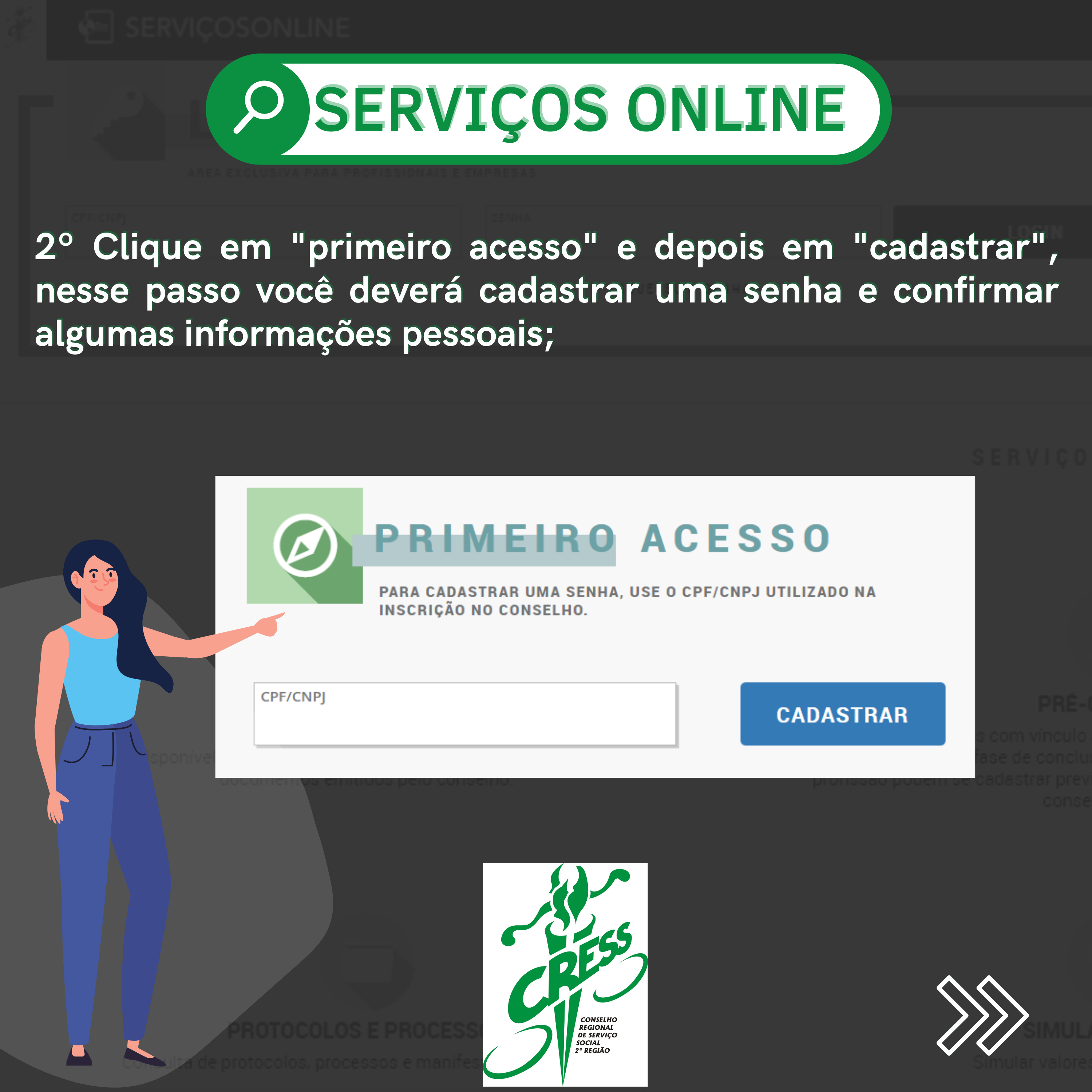 Serviços On-line do CRESS/SC. Atualize seus dados! 