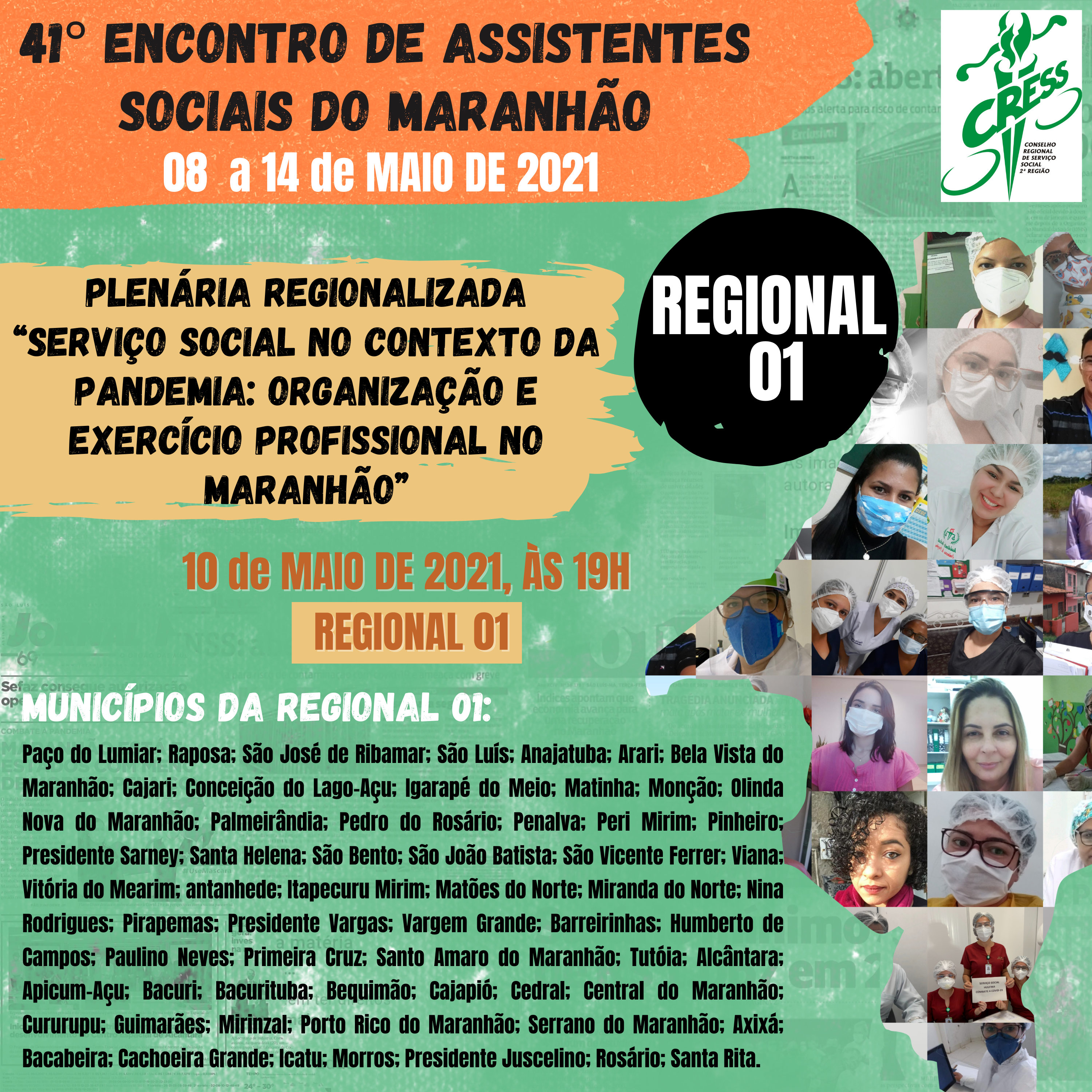 41° encontro de assistentes sociais do maranhão - plenária 01 municipios