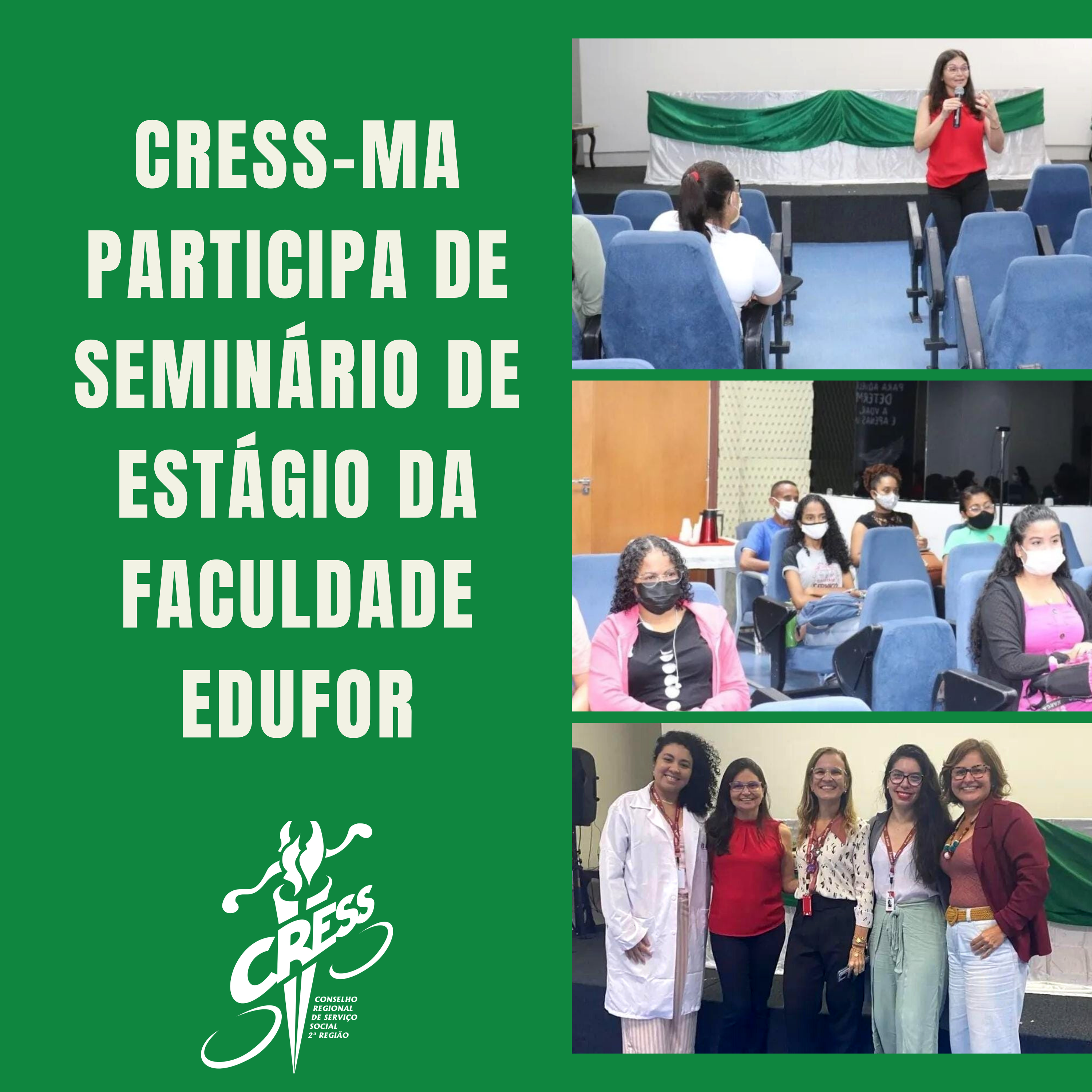 CRESS-MA participa de seminario na faculdade edufor