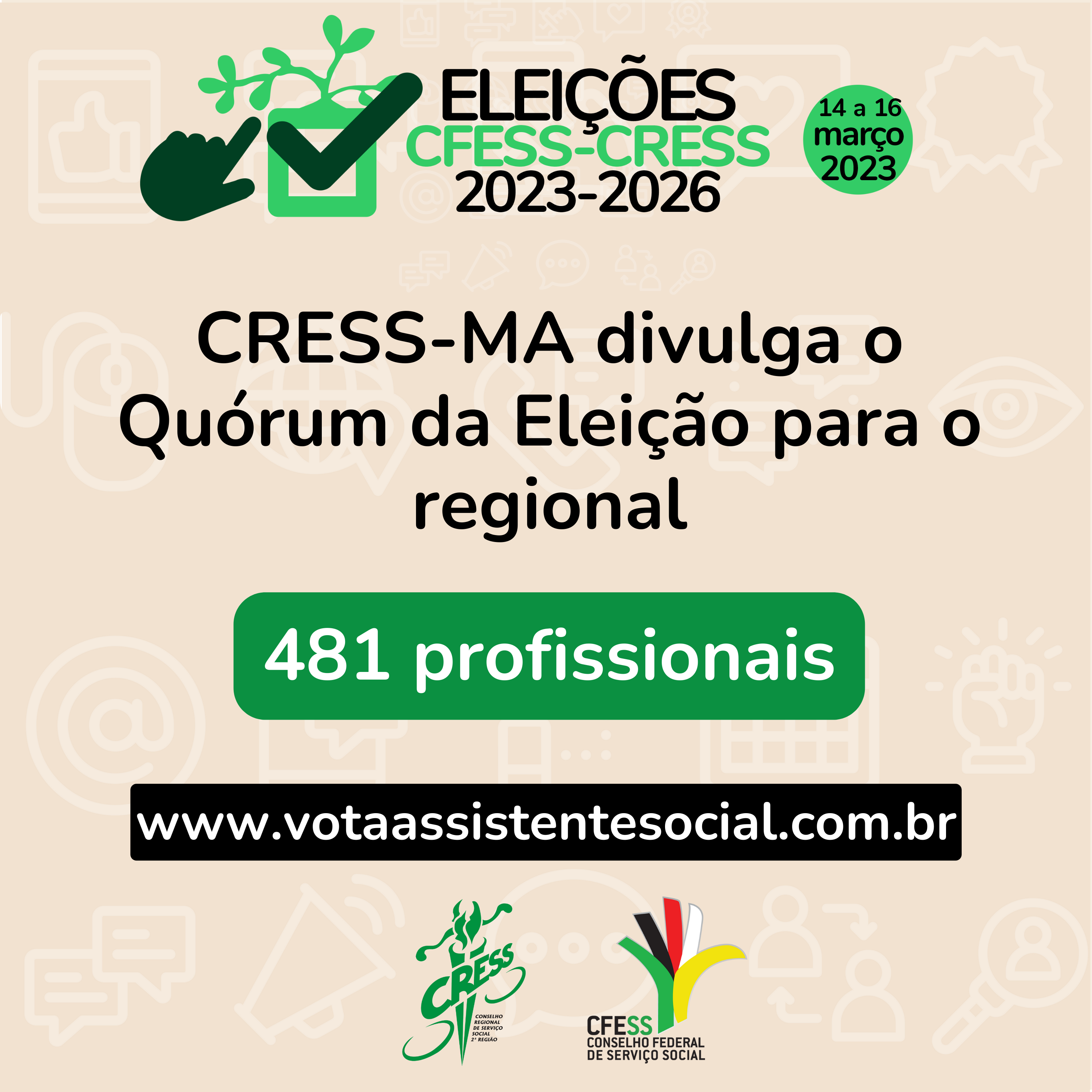 ELEIÇÕES CFESS-CRESS: A VOTAÇÃO ON-LINE COMEÇOU!