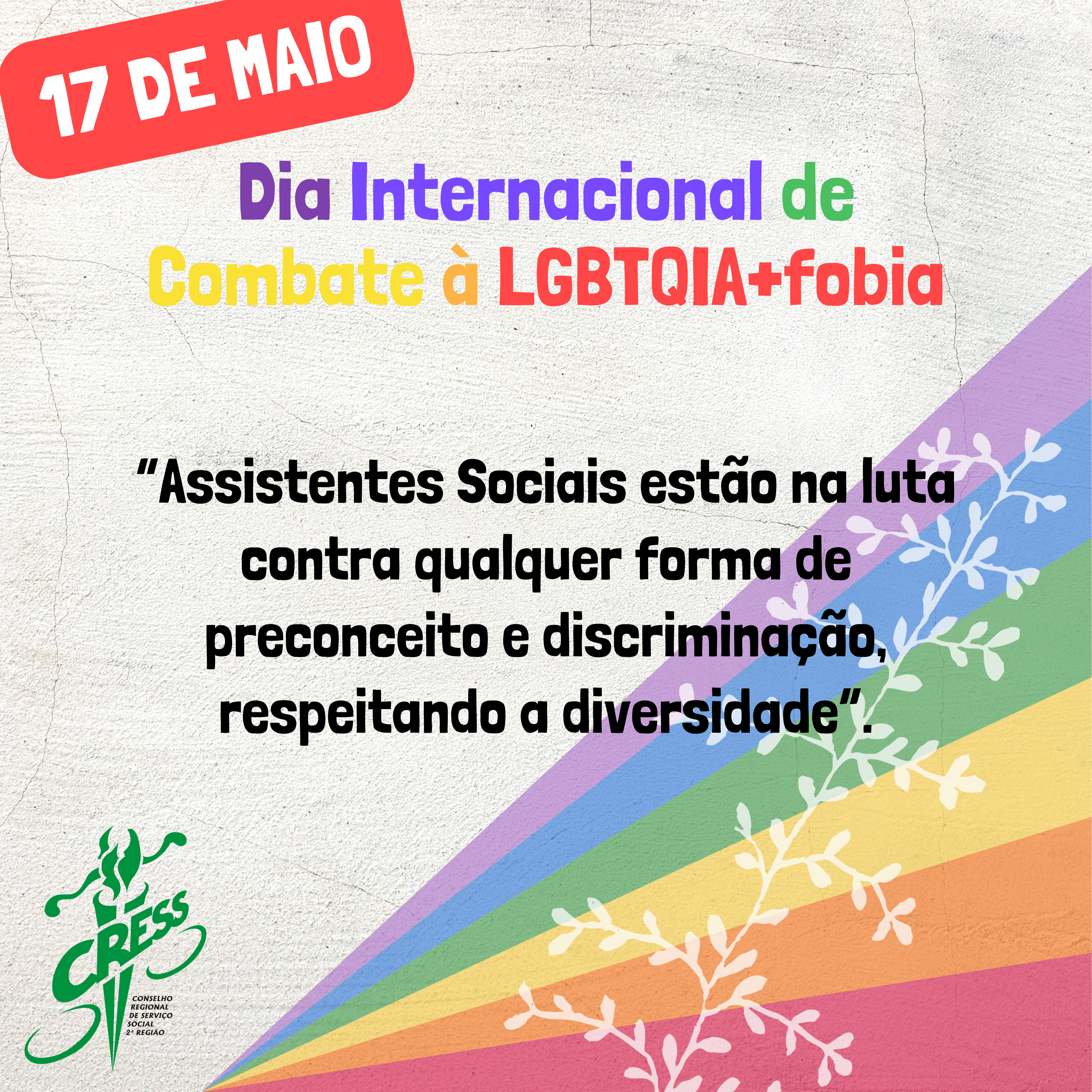 Dia Mundial e Nacional de combate à LGBTfobia