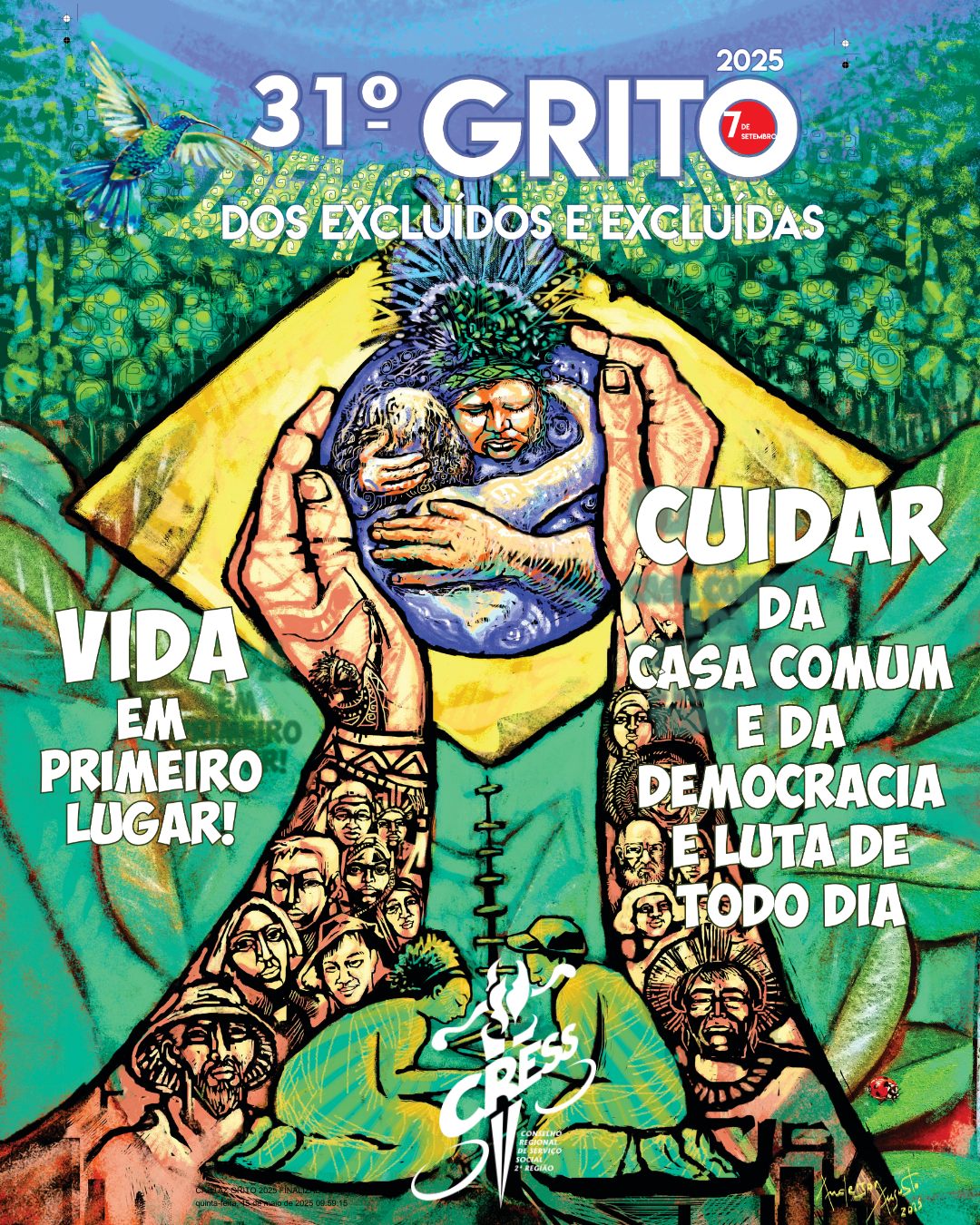 CARTAZ GRITO 2025 com adaptação do CRESS-MA