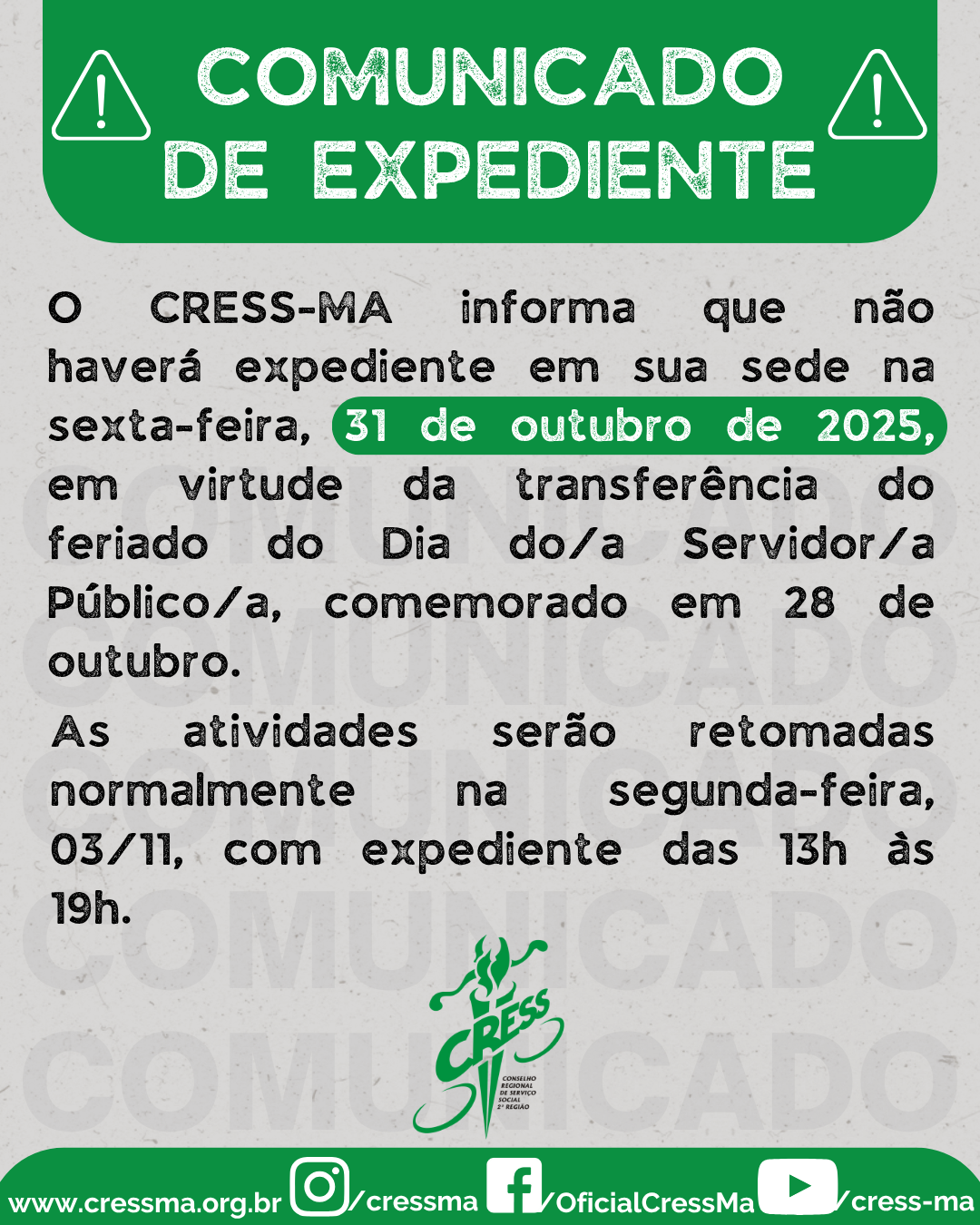 Comunicado de expediente 31.10.25
