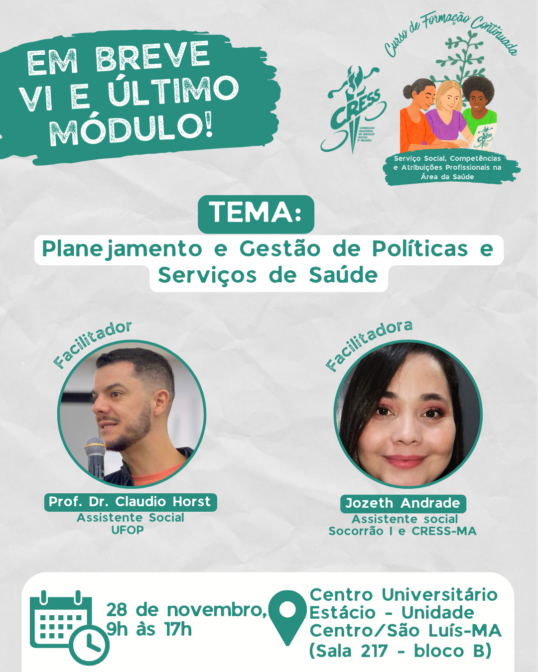 Último e VI módulo do curso saúde