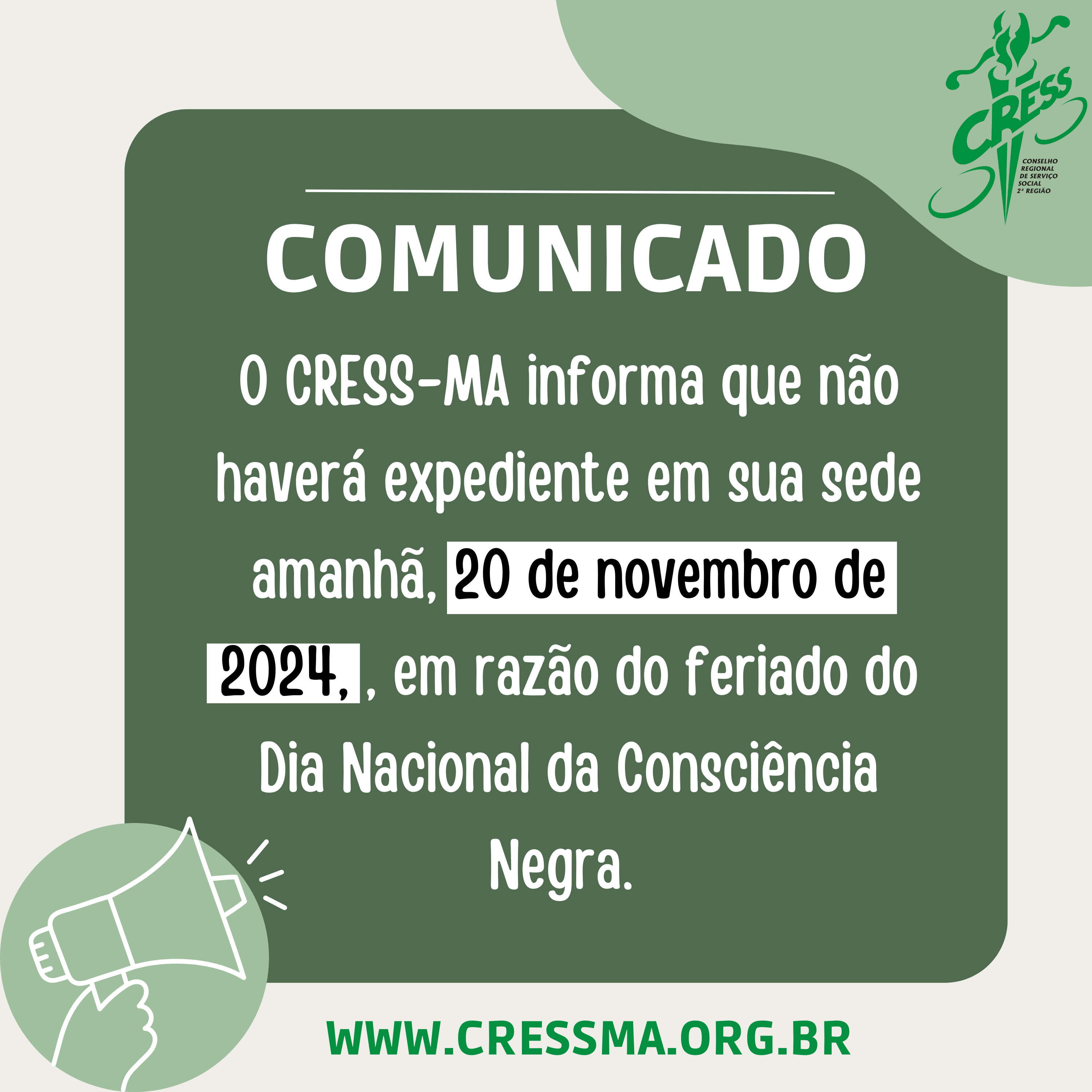 COMUNICADO 2024 -  Dia da Consciência Negra