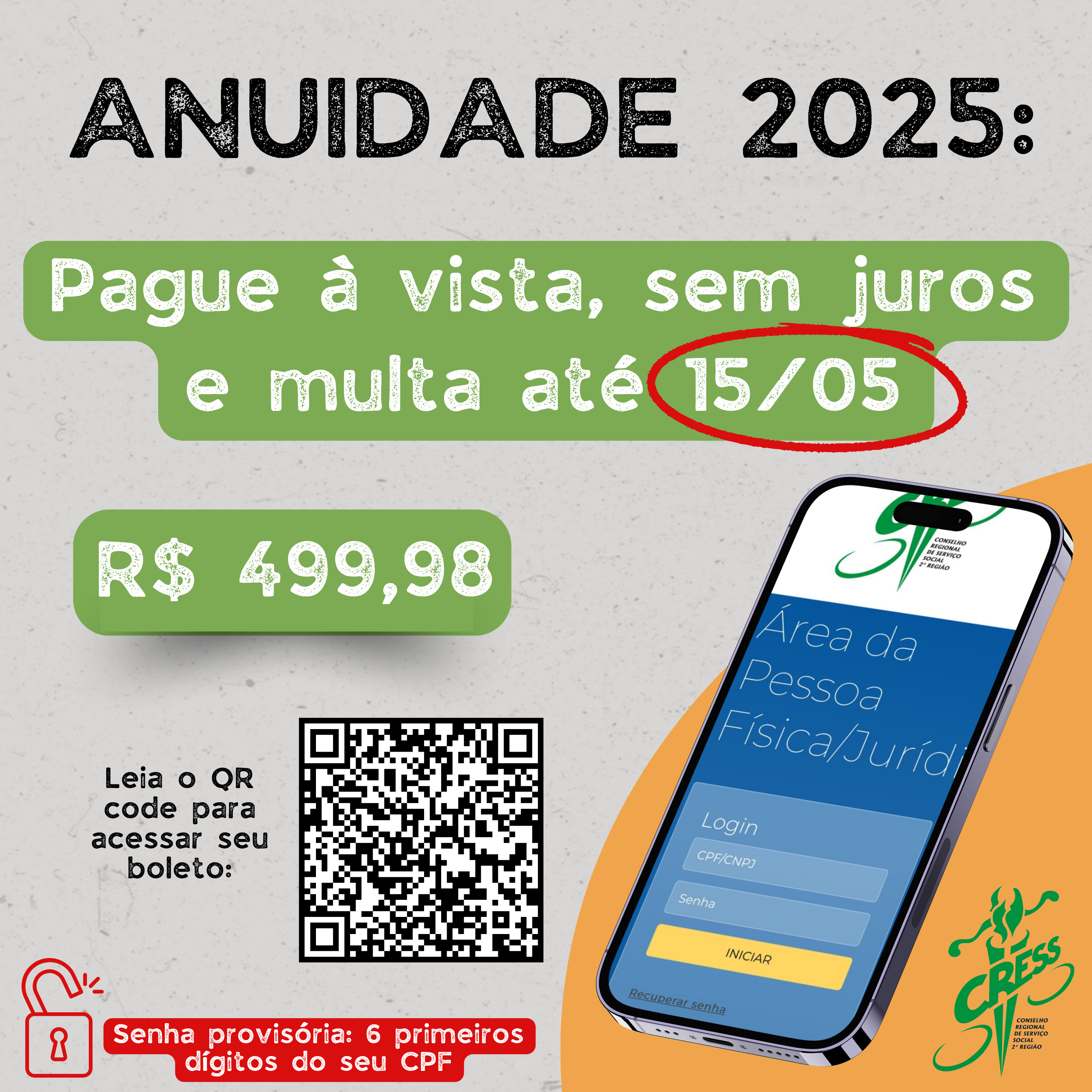 ANUIDADE 2025 sem multa e juros atpe 15.05