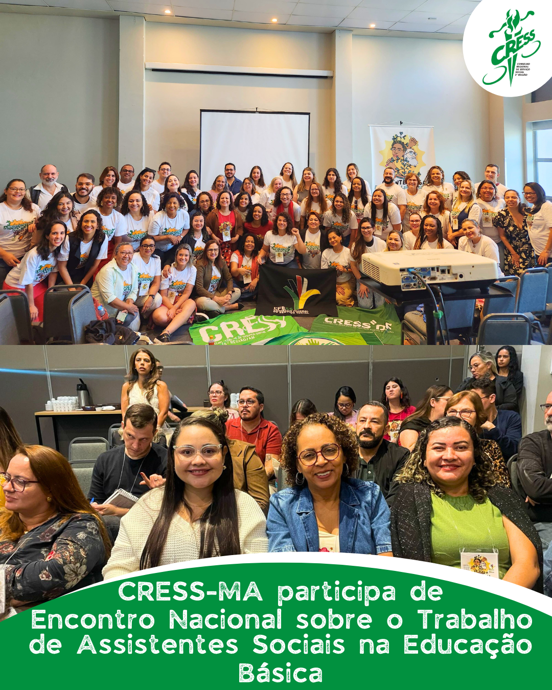 Legenda para fotos 2025- evento educação conjunto cfess-cress