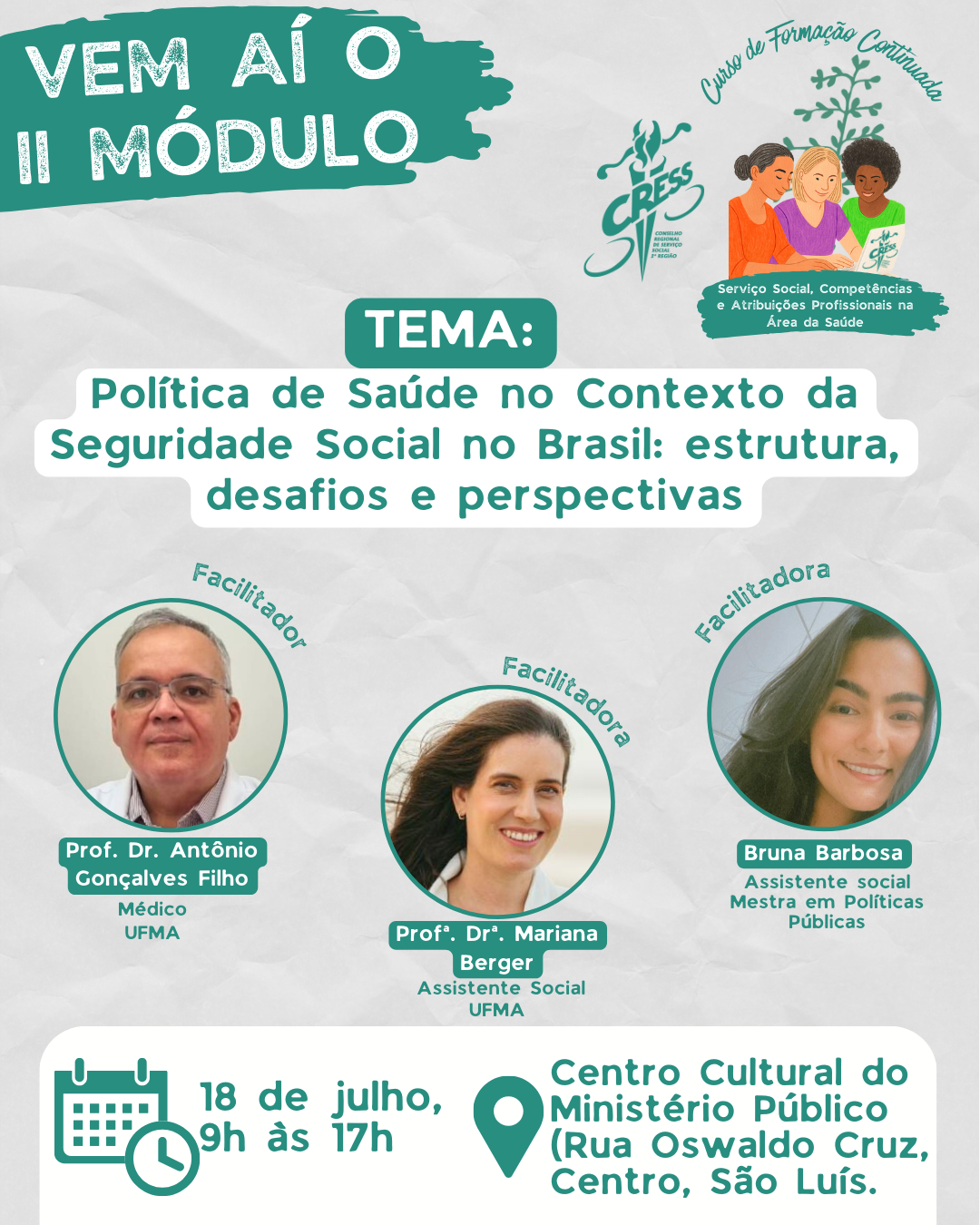 Vem aí o II Módulo do curso AS da saúde