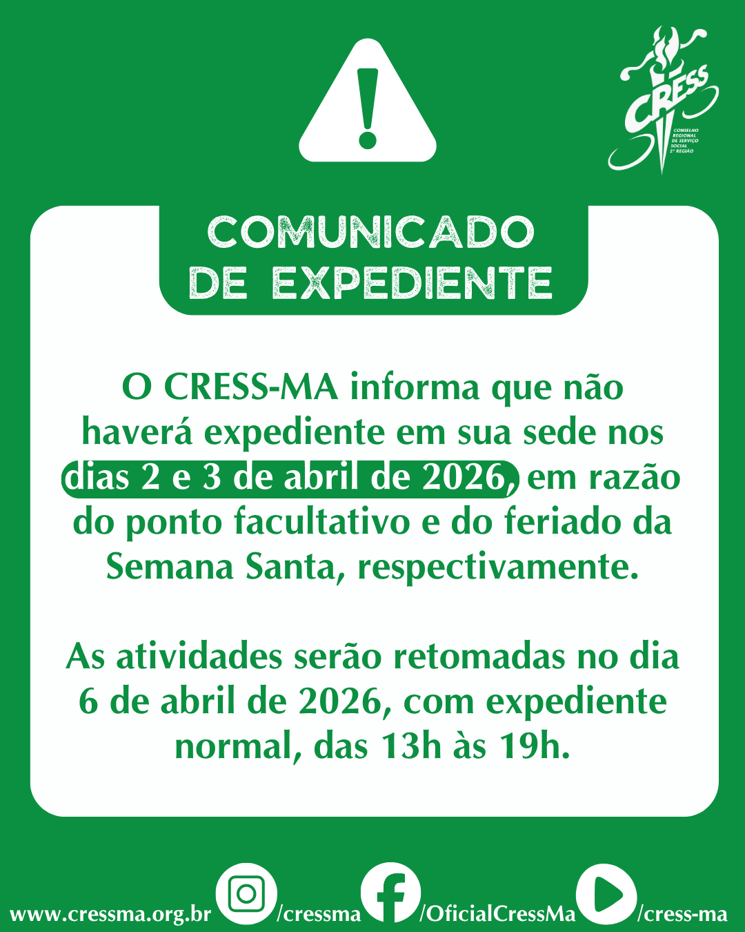 Comunicado de expediente Semana Santa
