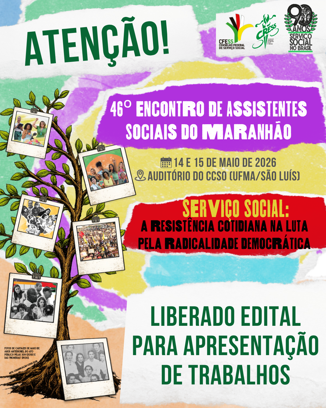 Liberado edital de apresentação de trabalhos -  46º Encontro de Assistente Sociais (2)