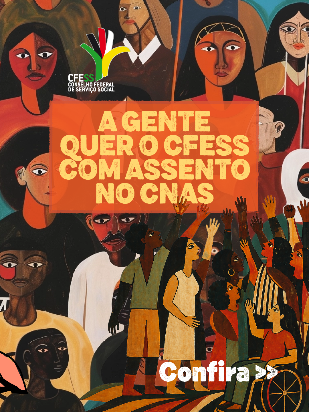 Arte destaca pessoas diversas representando população usuária do Suas